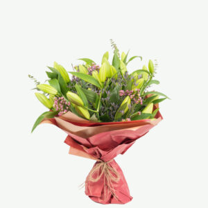 White Lily With Green Bouquet