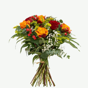 Red and Orange Rose Bouquet