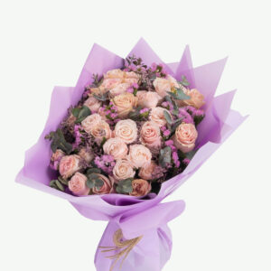 Peach Spray Roses Bouquet